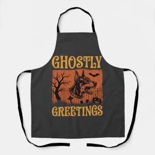 Spookachtige Groeten Halloween Dobermann Begraafpl Schort
