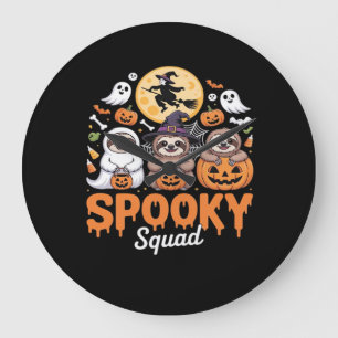 Spookachtige Halloween Heks Grappige Horror Luiaar Grote Klok
