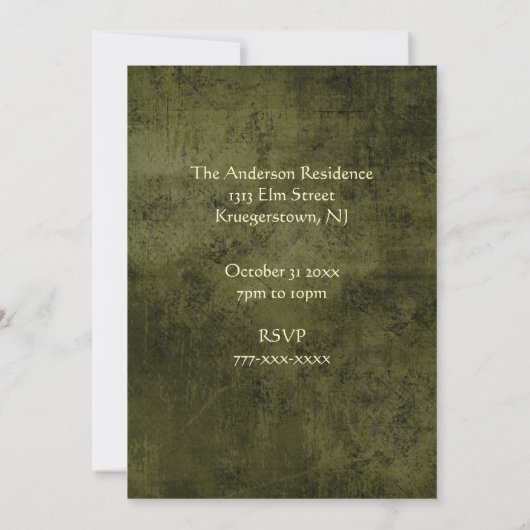 spookachtige Halloween Party uitnodiging (Achterkant)