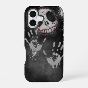 Spookachtige handafdruk gebroken scherm horror iPh iPhone 16 Hoesje