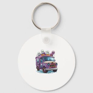 spookachtige ijscowagen sleutelhanger