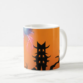 Spookachtige Kasteel Silhouet Koffiemok - Donkere
