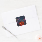 spookachtige kleuren vierkante sticker (Envelop)