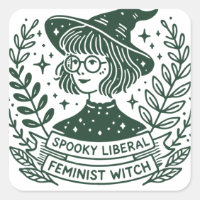 Spookachtige liberale feministische heks