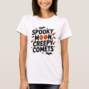 Spookachtige maan, griezelige kometen t-shirt