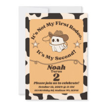 Spookachtige "Not My First Rodeo" uitnodiging voor