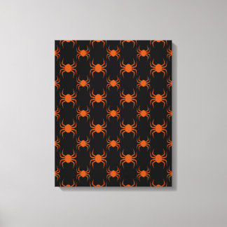 Spookachtige Oranje spinnen Canvas Afdruk