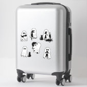 Spookachtige Playmates Leuke Ghost en Black Cat Pa Sticker (Koffer)