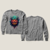 Spookachtige pompoen onder volle maan (Voorkant /achterkant)