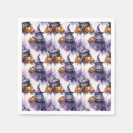 Spookachtige pompoenen servet