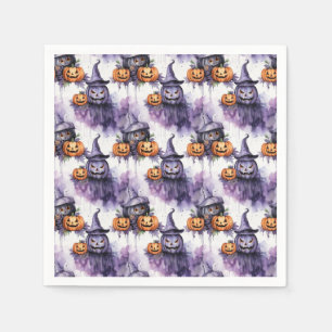 Spookachtige pompoenen servet