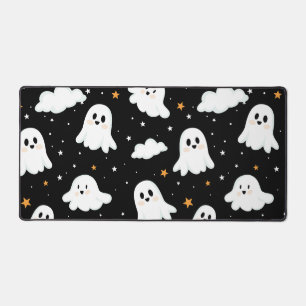 Spookachtige Schattigee Halloween Ghost Cloudy Sta Bureaumat
