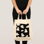 Spookachtige Schattigee Halloween Ghost Cloudy Sta Tote Bag (Voorkant (product))