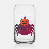Spookachtige Schattigee Kawaii Halloween Spider Blikvorm Glas (Achterkant)