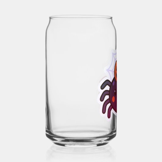 Spookachtige Schattigee Kawaii Halloween Spider Blikvorm Glas (Links)