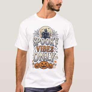 Spookachtige Sfeer Alleen Halloween Geest Pompoen T-shirt