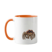 Spookachtige spin 'Boe!' Halloween-mok