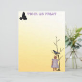 Spookachtige Talia met Raven Halloween Stationery (Staand voorkant)