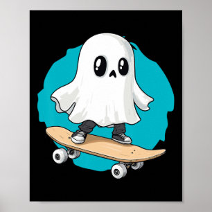 Spookachtige Trippy Vaporwave Halloween Techno Rav Poster