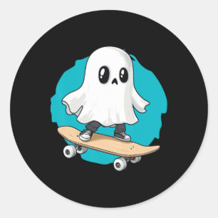 Spookachtige Trippy Vaporwave Halloween Techno Rav Ronde Sticker