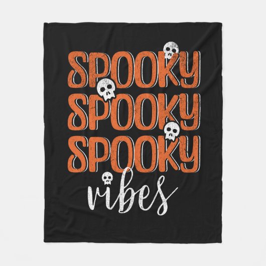 Spookachtige vibes fleece deken (Voorkant)