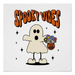Spookachtige vibes geest perfect poster