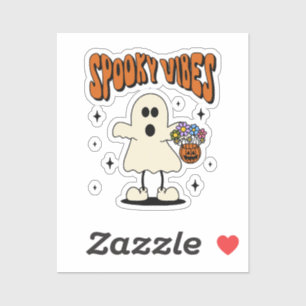 Spookachtige vibes geest sticker