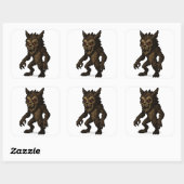 Spookachtige Weerwolf Monster Pixel Art sticker (Vel)