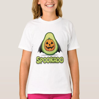 Spookado Schattige Halloween Avocado Vampier Pompo T-shirt