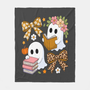 Spookboeken Halloween Bloemen Herfst Halloween Fleece Deken