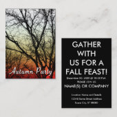 spookboom in de herfst visitekaartje (Voorkant / Achterkant)