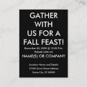 spookboom in de herfst visitekaartje (Achterkant)