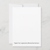 "Spookboom" Kaart (Achterkant)