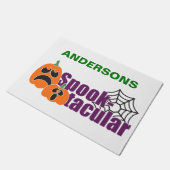 Spookcliulaire Halloween Pumpkins Personalized Deurmat (Schuin)