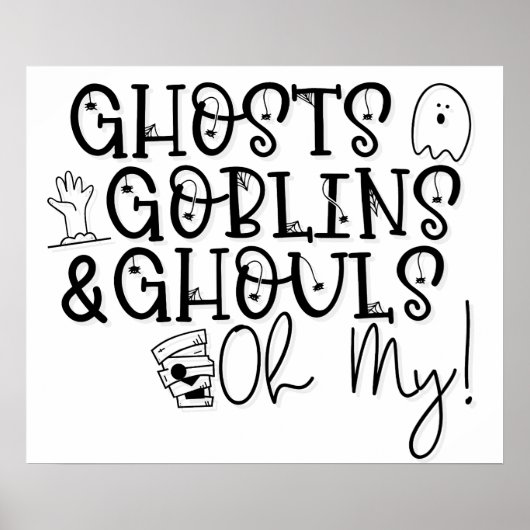 spookgoblins ghoulus oh mijn mummy halloween poster (Voorkant)