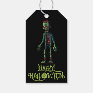 Spookgroene Zombie Zwarte Kinderen Halloween Fee Cadeaulabel