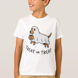 Spookhond Pompoen Emmer Snoep of Snoep T-shirt