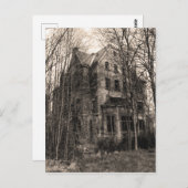  spookhuis echte foto Halloween Briefkaart (Voorkant / Achterkant)