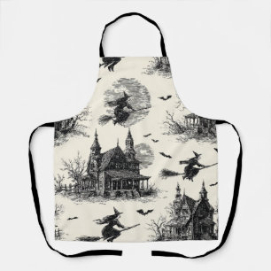 spookhuis en toile patroon (2) schort