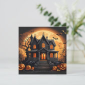 Spookhuis Feestdagenkaart (Staand voorkant)