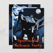 Spookhuis Halloween feest Kaart (Voorkant / Achterkant)