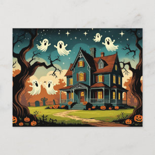 spookhuis Halloween Feestdagenkaart