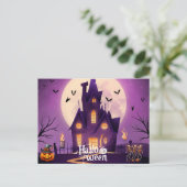 spookhuis halloween feestdagenkaart (Staand voorkant)