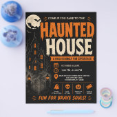 Spookhuis Halloween Flyer (Enkel)