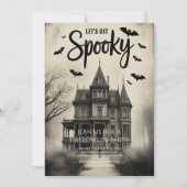 spookhuis Halloween Party Kaart (Voorkant)