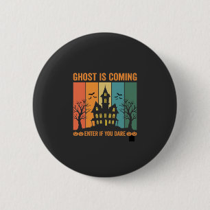 Spookhuis Halloween Vectorontwerp Ronde Button 5,7 Cm