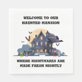 Spookhuis om middernacht servet