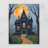 spookhuis | Spooky Halloween Feestdagenkaart (Voorkant)