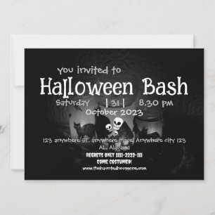 spookhuis spooky Volwassen halloween feest Kaart