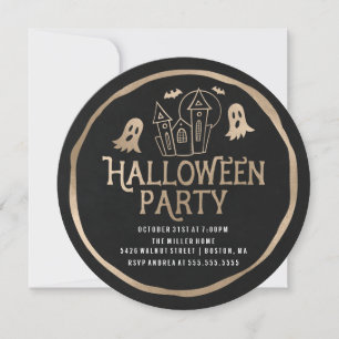 spookhuis   Uitnodiging voor Halloween Party